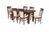 Jídelní set 01 Itálie je sestaven z těchto komponentů:Jídelní stůl KENT rozkládací v barvě ořech, stůl je velice pevný a bytelný. Konstrukce stolu je vyrobená z masívu bukového dřeva, vrchní deska dýhá v rozměrech šířka 90 cm, složená délka 160 cm, rozložená délka 200 cm, výška 76cm.Židle M 6ks lakování ořech, čalounění 18. Jídelní židle je zátěžová, vyrobená z masívu přírodního dřeva buku o rozměrech: šířka 43cm, výška opěradla 96cm, výška sedací plochy 48cm, vloubka 43cm. Nosnost 120kg, zesílená robustní konstrukce. VHODNÁ DO RESTAURACÍ, HOTELů, VINÁREN i DOMÁCNOSTÍ. Možnost volby barvy lakování i vzoru čalounění.
