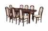 Jídelní Stůl rozkládací WENUS-P, konstrukce stolu je velice robustní, je vyrobená z masívu bukového dřeva, vrchní deska ovál dýhá 200-240x90cm výška 76cm, Židle P 8ks lakování ořech, čalounění 4. Možnost různých kombinací lakování, druhů čalounění, i vytvoření vlastní sestavy - různé modely židlí i stolů.