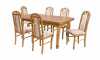 Jídelní Stůl rozkládací LUDVIK, konstrukce stolu je velice robustní, je vyrobená z masívu bukového dřeva, vrchní deska dýha 160-200x90cm výška 76cm, Židle P I 6ks lakování dub, čalounění 28. Možnost různých kombinací lakování, druhů čalounění, i vytvoření vlastní sestavy - různé modely židlí i stolů.