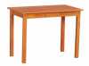 Stůl vyroben z masívu dřeva buku, velice pevný a robustní, vrchní deska laminát obdélník o rozměrech 100 x 60 cm, výška desky 77cm. Možnost volby barvy lakování.