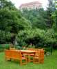 Prodám novou sestavu zahradního nábytku - stůl 170 x 100 cm, 2x lavice 170 cm, 2x židle. Čepované spoje, materiál borovice, síla masivu: 45 mm. Kvalitní, robustní provedení, český výrobek.