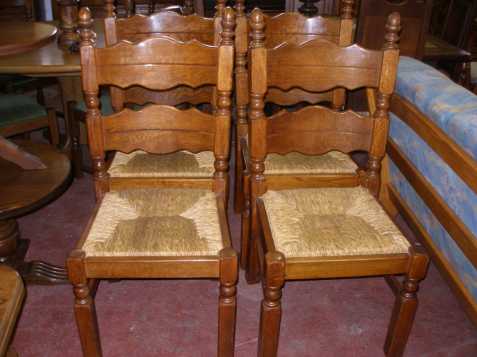 4x dubové židle