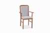 AKCE ÚNOR !! Židle STRAKOŠ DM36 je krásna klasická celočalouněná židle s područkama. Je zátěžová, vyrobená z masívu přírodního dřeva buku o rozměrech: šířka 44 cm, výška opěradla 94 cm, výška sedací plochy 46cm, hloubka 40 cm, výška područek 64 cm. Nosnost 120kg, zesílená robustní konstrukce. ŽIDLE JE VHODNÁ DO RESTAURACÍ, HOTELů, VINÁREN i DOMÁCNOSTÍ. Možnost volby barvy lakování i vzoru čalounění.