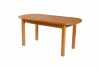 Stůl je rozkládací, vyroben z masívu dřeva buku, velice pevný a robustní, vrchní deska dýha ovál o rozměrech 160-200x80 cm, výška desky 76 cm. Možnost volby barvy lakování.