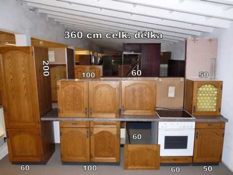 	 Rustikální rovná kuchyně 360 cm 